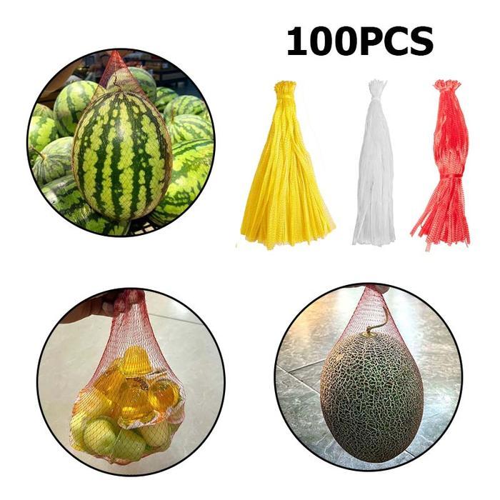 Ada Stok 100 Pcs Jaring Buah/Jaring Buah Apel/Jaring Buah Besar/Jaring Bungkus Buah/Kantong Jaring