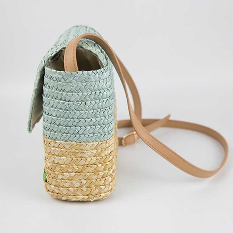 Children's straw woven bag small house woven bag, rattan woven handbag backpack bamboo woven