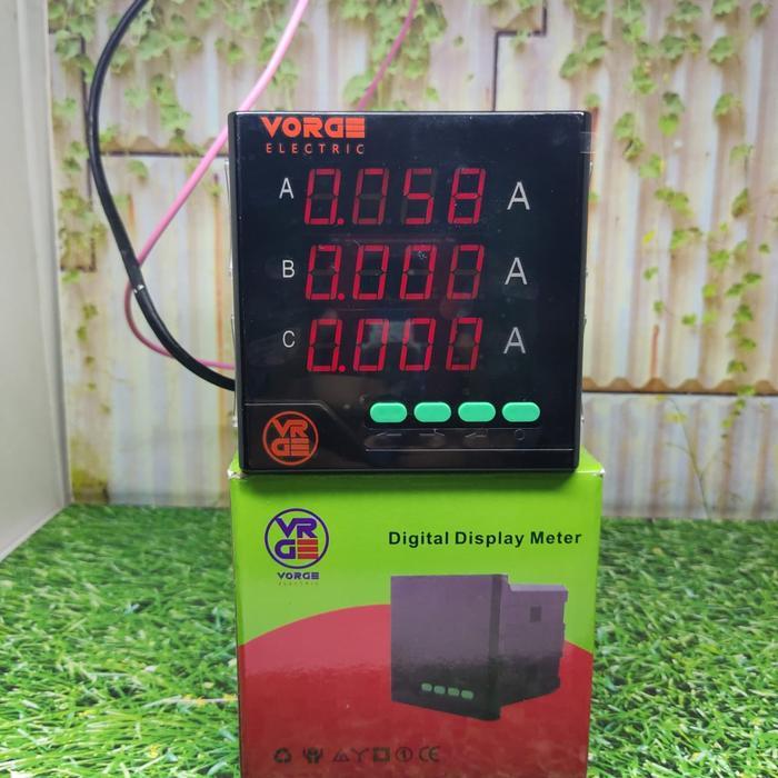Vorge Vr-Aa33 Digital Ampere Meter 3 Phase Amperemeter 3P 3Phase