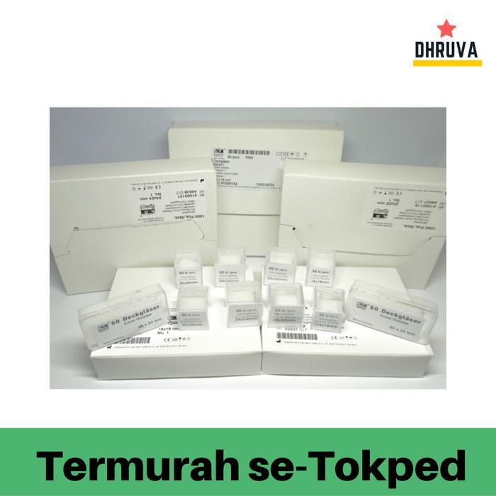 Ready Kaca Penutup Mikroskop 24 x 24 mm Cover Glass ASSISTENT