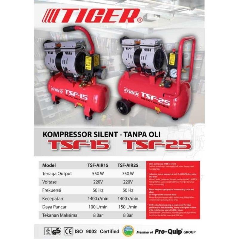 KOMPRESOR UDARA LISTRIK/AIR COMPRESSOR SILENT TIGER TSF SERIES - TSF25