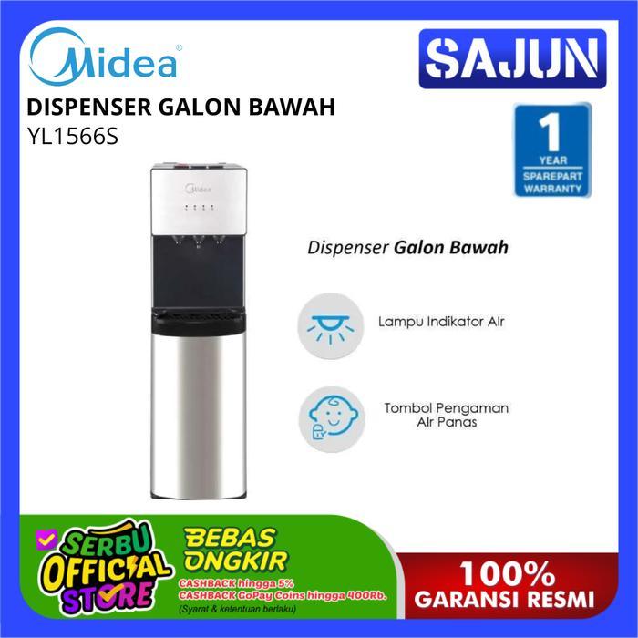 ` Midea YL1566S Dispenser Galon Bawah Hot Normal Cold YL-1566S