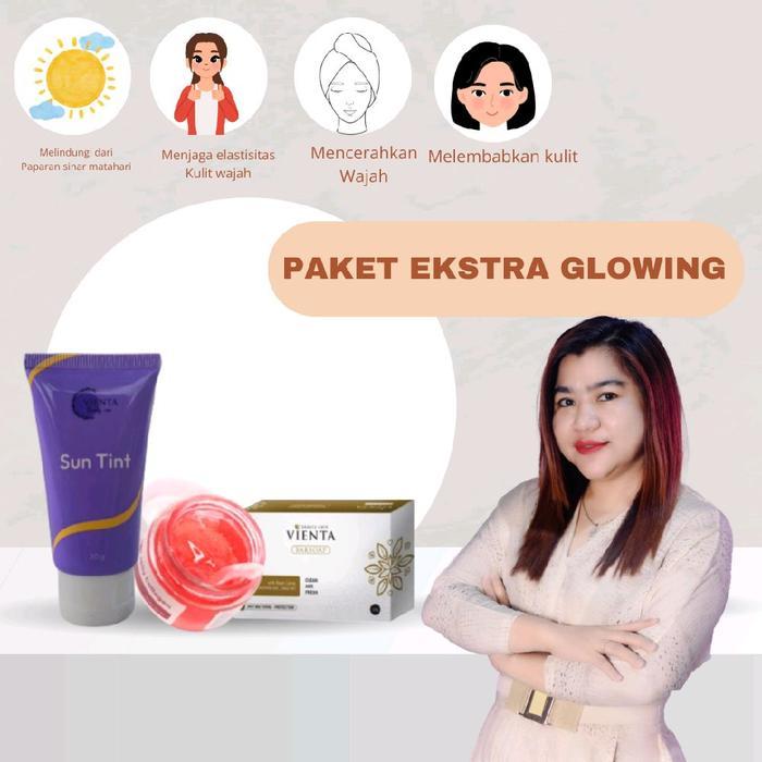 [Vienta Beauty Care] (Skincare Isi 3) Paket Glowing, Caviar Batang, Red Jelly, Dan Sunscreen Tinted
