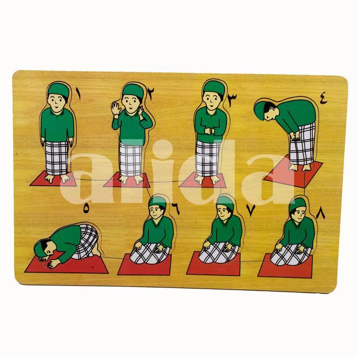 ` Puzzle / Puzle / Pazel kayu MDF Tata Cara Sholat, Shalat