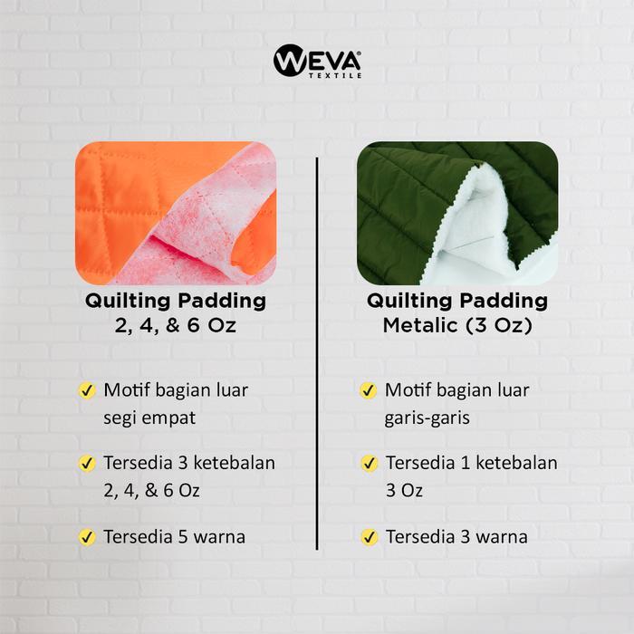 "New" Kain Quilting Padding Furing 2 oz Bahan Kain Dalaman dan Luaran Jaket