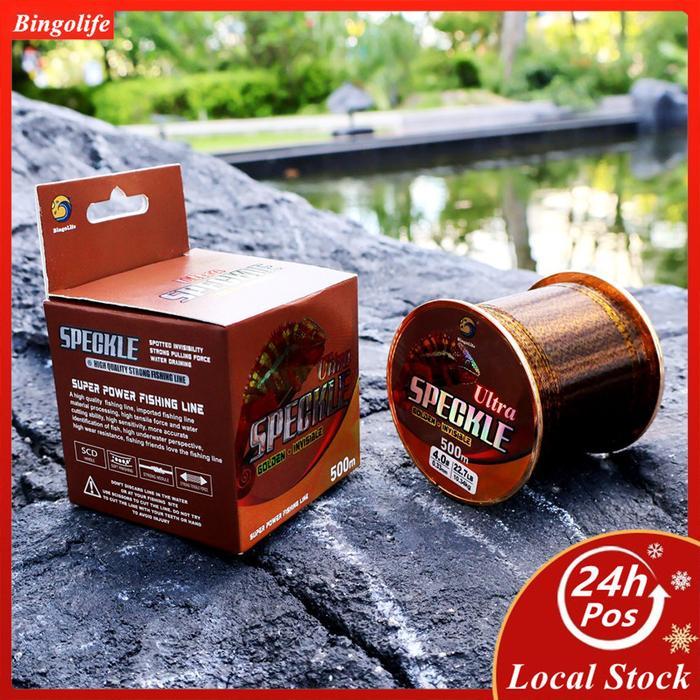 BINGOLIFE SENAR PANCING SERIES ULTRA - GOLDEN SPECKLE 500M - INVISIBLE - KUAT - DAN NILON ANTI