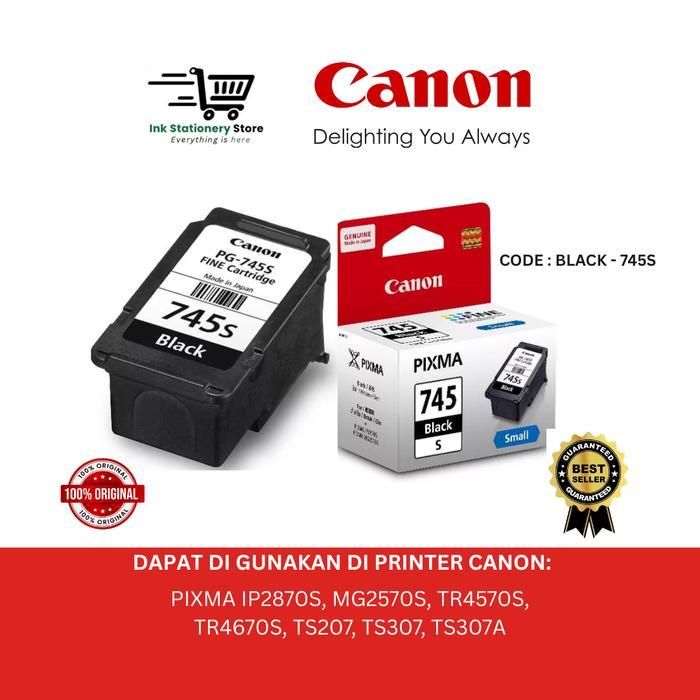 CANON TINTA ORIGINAL PG-745S HITAM - TINTA CARTRIDGE UNTUK PRINTER CANON MG2570S TS207 TS307 TS707