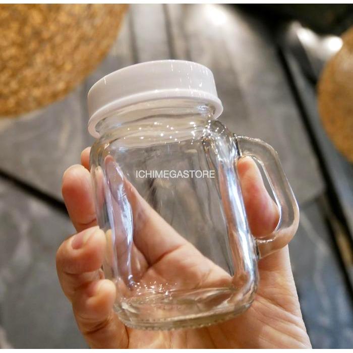 Gelas Tutup Kaca Kecil Mug Harvest Jar Mini Gelas Kaca Merica KIG