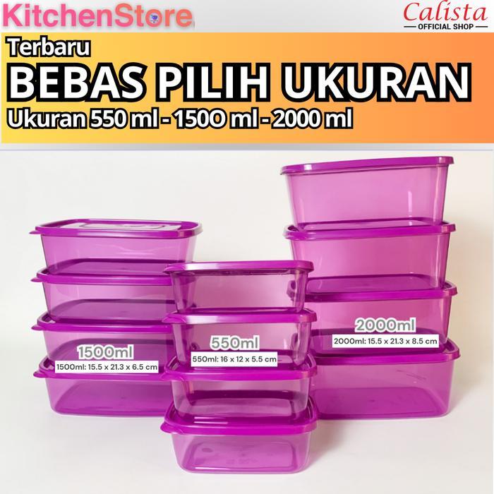 TOPLES SET BESAR CALISTA FURANO PREMIUM BAHAN TEBAL PLASTIK POLYPROPILANE STOPLES PENYIMPANAN WADAH