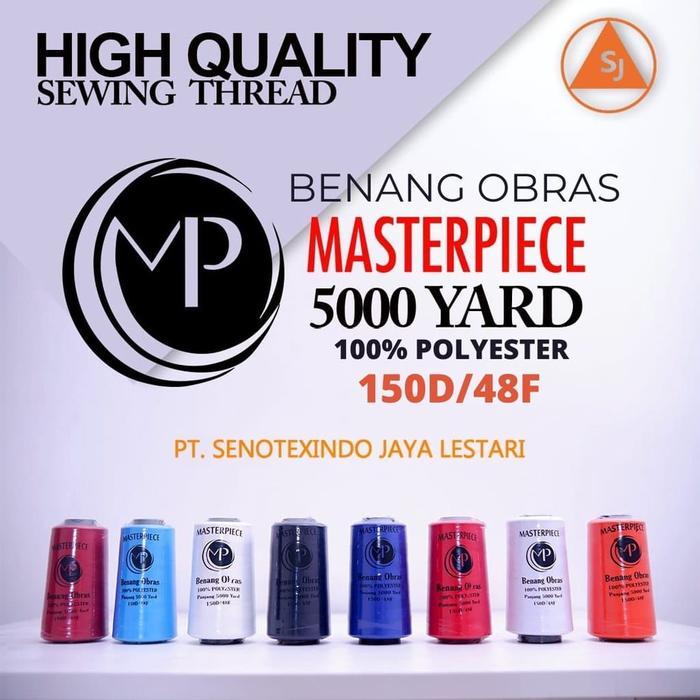 Benang Obras 5000 Yard Masterpiece Polyester Eceran High Quality Menjahit Warna