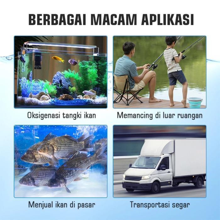 AERATOR USB POMPA UDARA AQURIUM AIR PUMP BATERAI USB DC POWER BANK