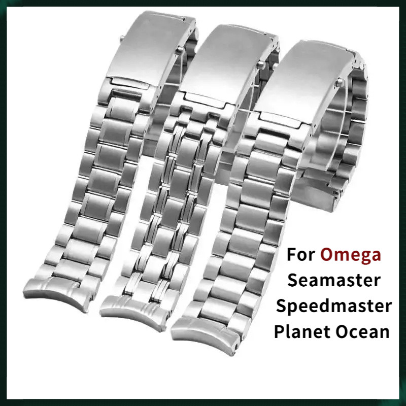 Replacement Stainless Steel Bracelet for Omega Seamaster/Speedmaster/Planet Ocean 18mm/20mm/22mm