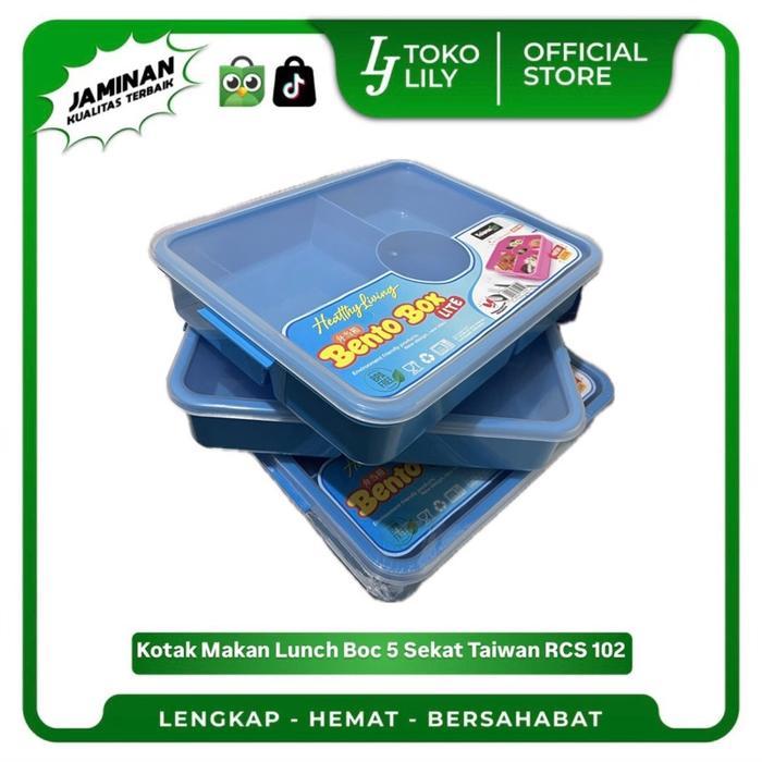 Kotak Makan Lunch Box Plastik Sekat 5 Taiwan RCS 102