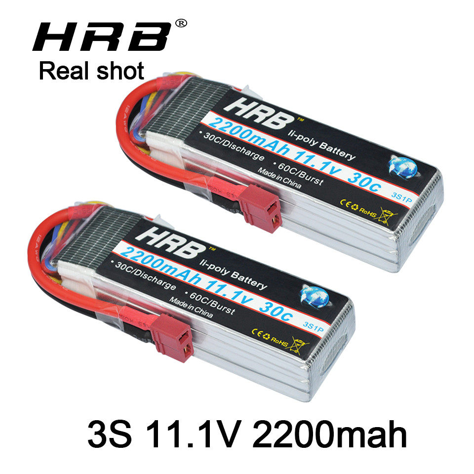 IMPORT HRB 3S 11.1V Lipo Battery 2200mAh 30C With XT60 Deans Plug For FPV Car Truck Tank Helicopter