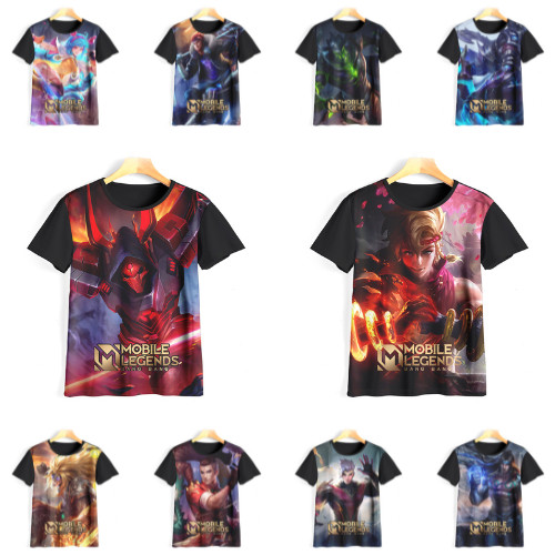 Baju Mobile Legends Fighter Badang Chou Argus Sun Cici Yin Kaos 3D Model V3 Game Untuk Anak dan Dewa