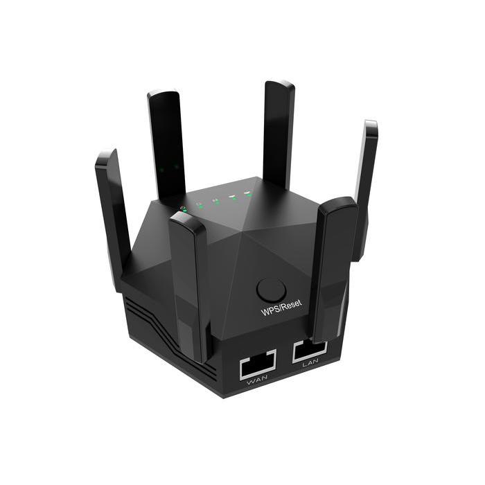 CodManfen Repeater 300Mbps Wireless Usb Signal Range Extender 6 Antena Penguat Alat Hitam Kabel Wifi