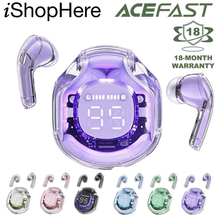 Acefast TWS T8 Earbuds Bluetooth 5.3 LED ENC Suara HiFi Touch Control