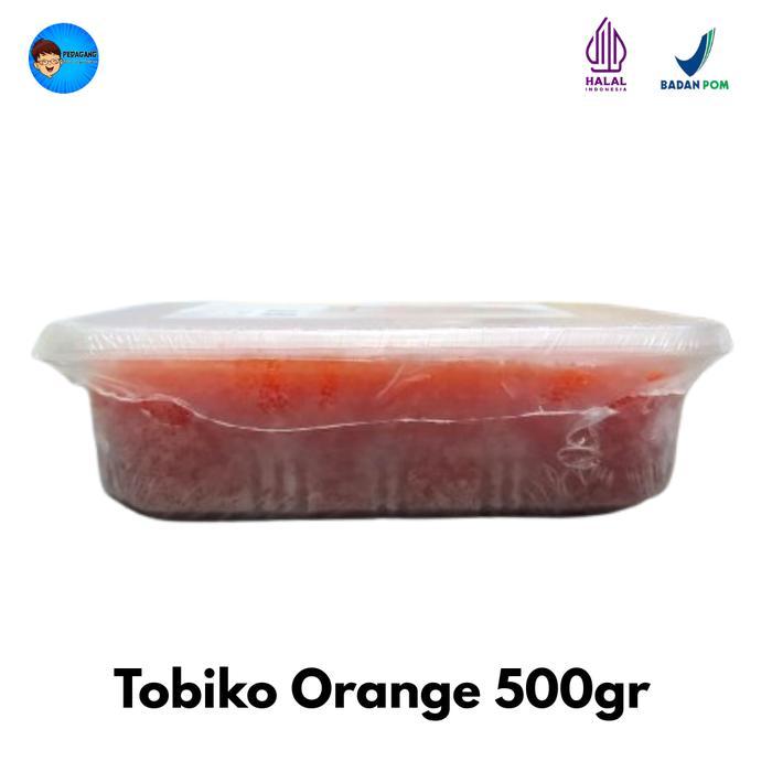 Promo [Pbb] Tobiko Orange 500Gr Telur Ikan Tobiko Jepang Sushi Topping Premium Tobiko Halal Tobiko