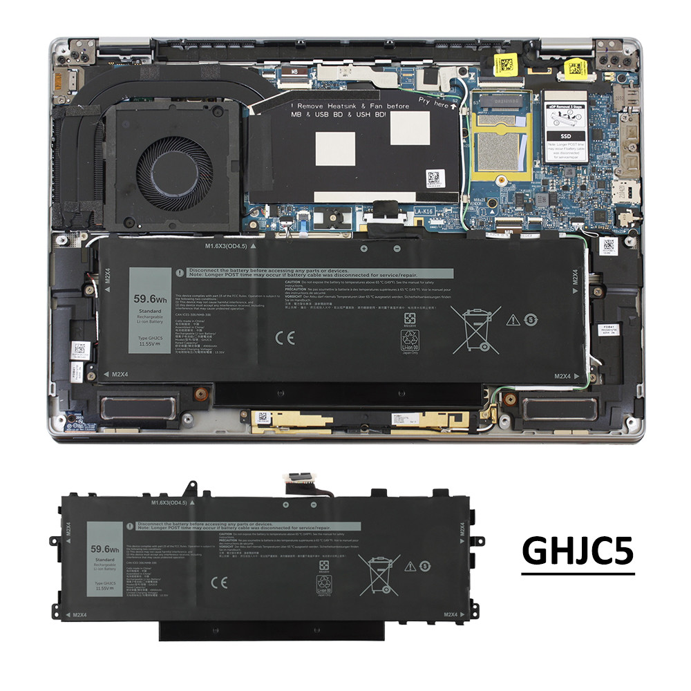 GHJC5 Laptop Battery For DELL Latitude 9420 9430 Latitude 9420 2-in-1 Latitude 9430 2-in-1 Series