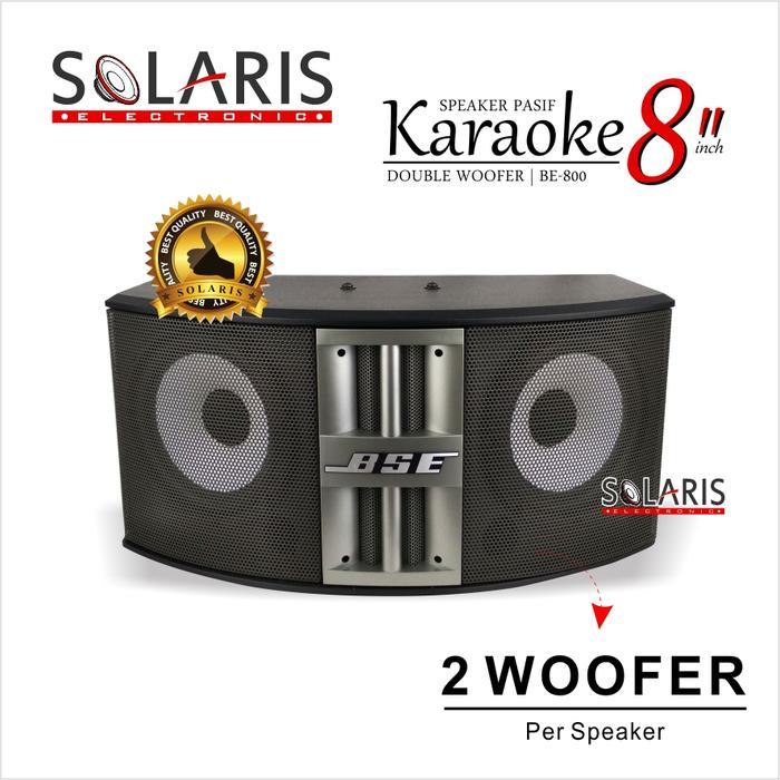 SPEAKER KARAOKE 8 Inch DOUBLE WOOFER BSE BE-800 SPEAKER PASIF Bass Speakers