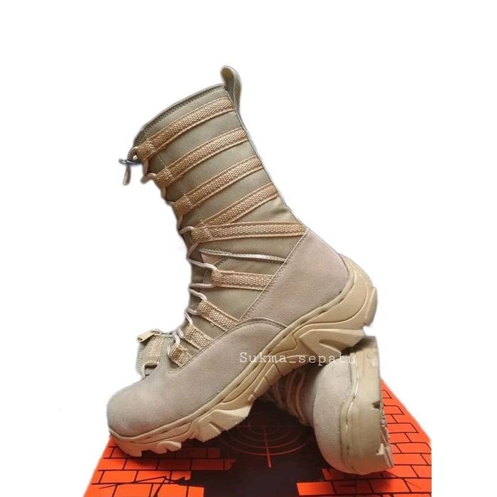Sepatu Pdl AGUMY Sepatu Webing Cream Ujung Besi Sepatu Ninja Terlaris