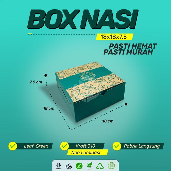 (50 Pcs) Dus Nasi 18x18 / Box Catering 18x18 / Dus Besek Nasi Catering / Dus Hajatan / Box Nasi