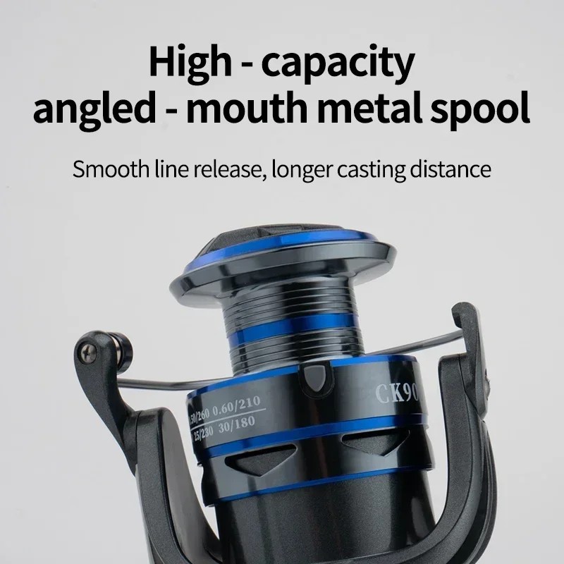 Huidiao Carp Spinning Reel 8000-10000 4.1:1 Big Pit Fishing Reel 15KG Max Drag 3+1BB Zero Play Long