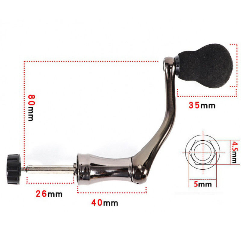Metal Reel Replacement Power Handle Fishing Reel Handle Knob Spinning Handle Rocker Arm Grip For