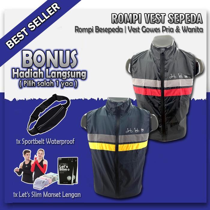 Rompi Aksesoris Sepeda Lipat Pria Wanita Unisex Vest Sepeda Waterproof *