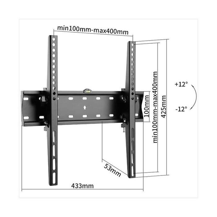 Bracket Breket Braket TV Tilt 40-65 Inci Tilt Fleksibel Termasuk Baut Ring & Fisher Ke Tembok Mudah