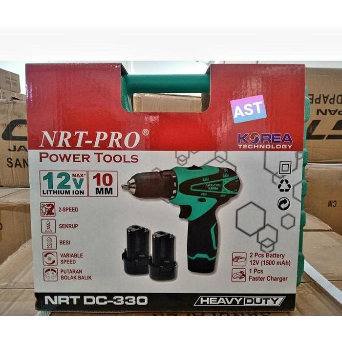 Mesn Bor Baterai 10Mm Nrt Pro Dc - 330 Hd - Mesin Bor Cordless 10Mm Dc - 330 Hd / Nrt-Pro