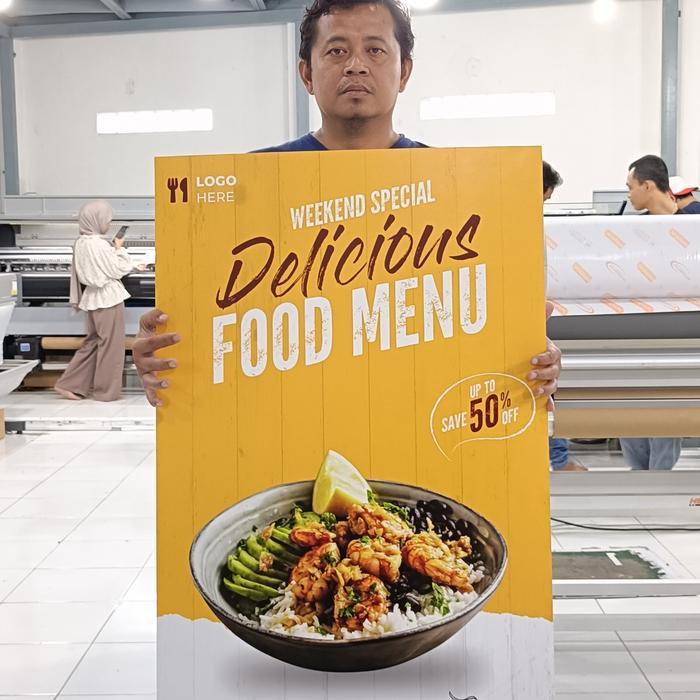 Jasa Print & Die Cut Foam Board Meteran Tinta UV Gell Untuk Tripod Banner, Poster, Wall Decor, dll