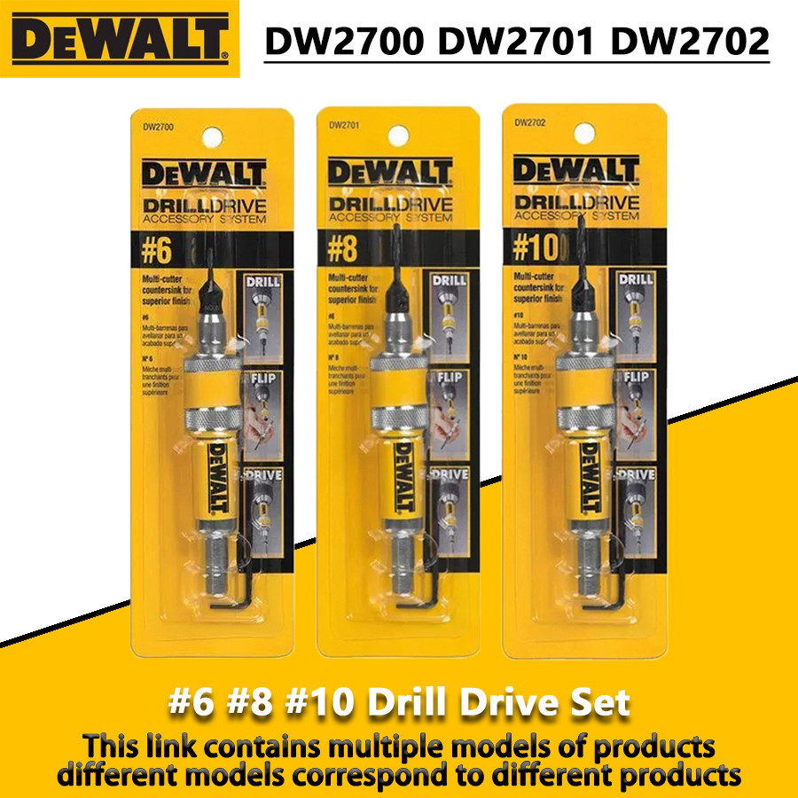 DEWALT DW2700 DW2701 DW2702 Drill Flip Drive Complete Unit #6 #8 #10 2 in 1 Countersink Wood Drill