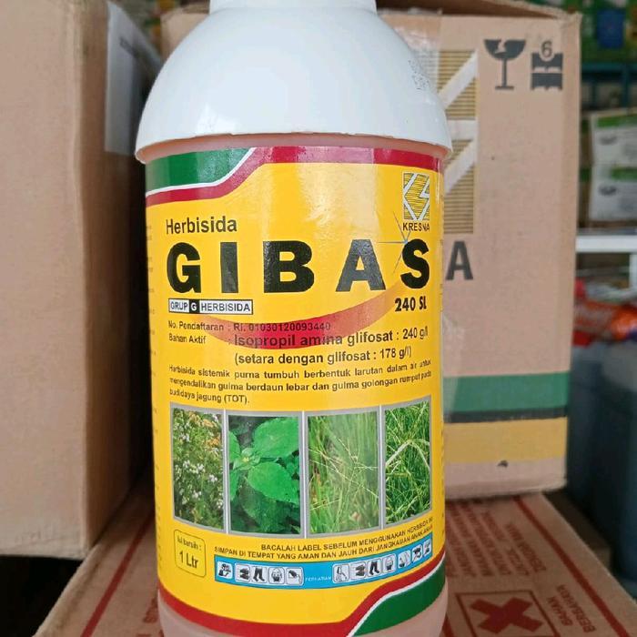 Gibas 240SL Obat Rumput Herbisida dengan Isopropil Amina Glifosat 240 mL untuk Pengendalian Rumput