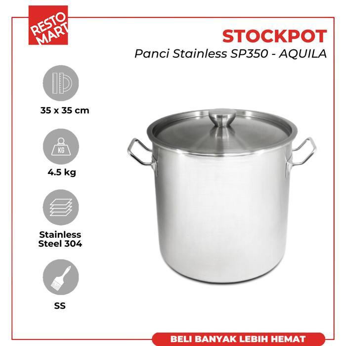 ` Stock Pot / Panci 35cm AQUILA by NAYATI Stainless 304 (0319095)