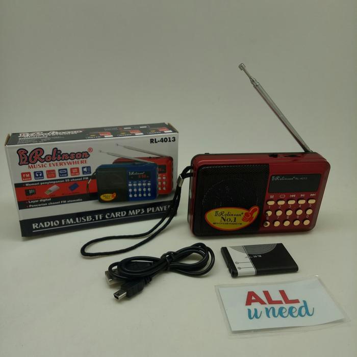 Robot - Radio Digital Fm Bluetooth Mp3 Player Rolinson Rl-4013
