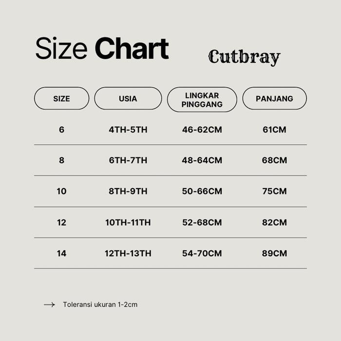 Jme Kids Cutbray - Celana Cutbray Retro Jeans Fashion Anak Perempuan Usia 4Th-13Th Pasti Ori