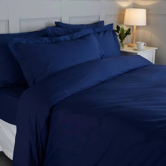 Sprei Full Set Bedcover Quiltcover Organic Cotton Eco-Friendly by SLEEP PROJECT - Plain Navy