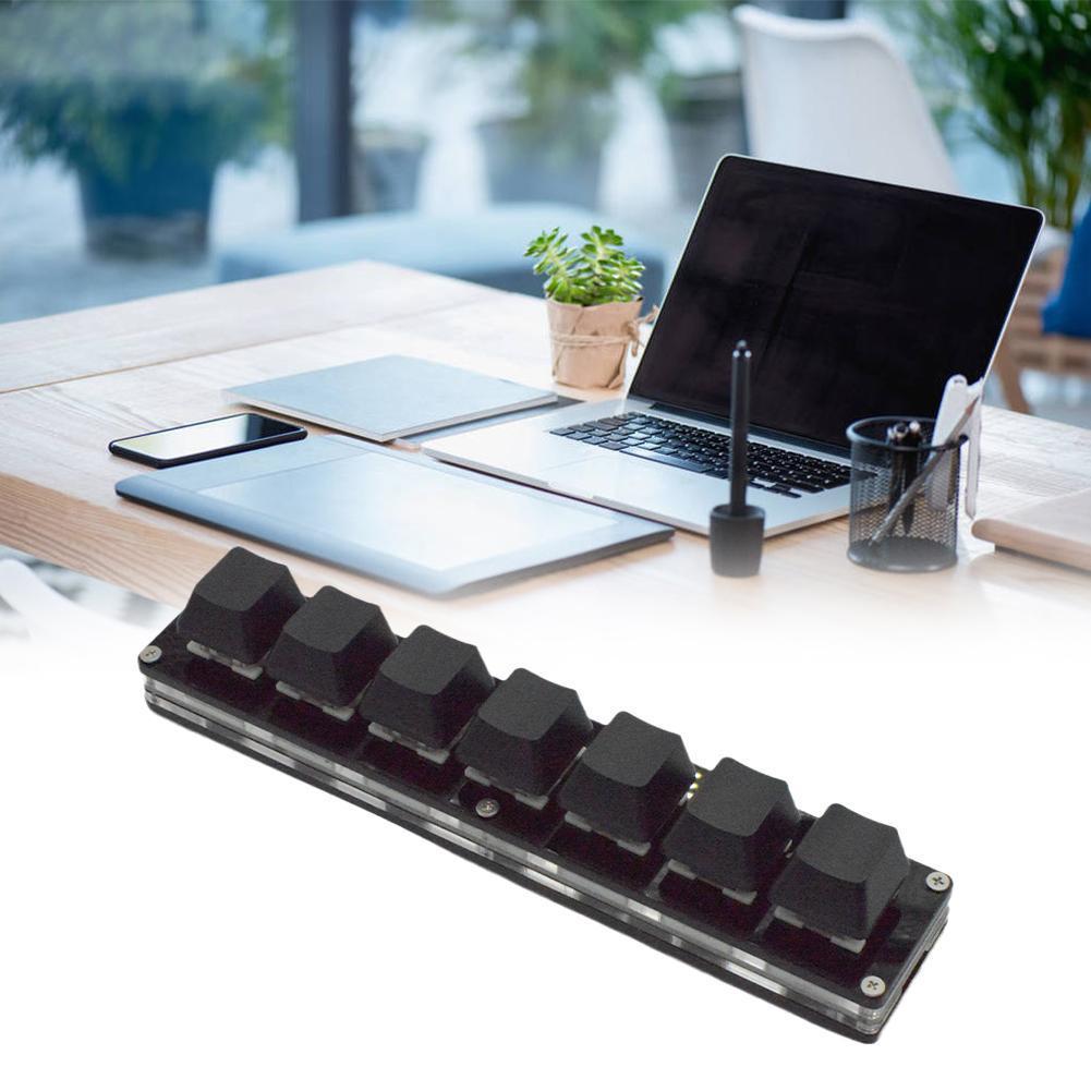 7 Keys Black Custom Mini Keypad Numpad Mechanical Keyboard OSU Programming Macro Keyboard For