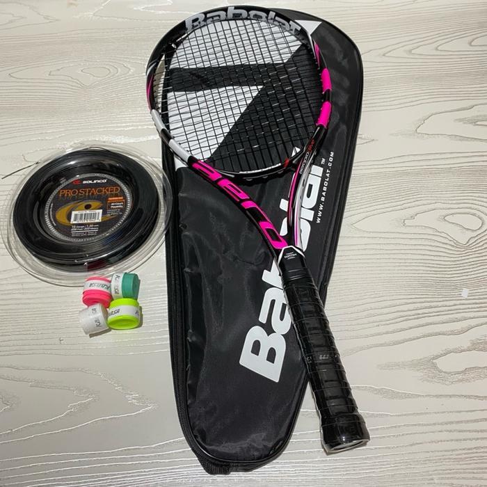 RAKET TENIS BABOLAT PURE AERO PRO DRIVE BLACK FULLSET IMPORT SIAP PAKAI