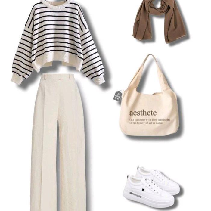 ootd satu set Muslim Wanita Setelan Baju