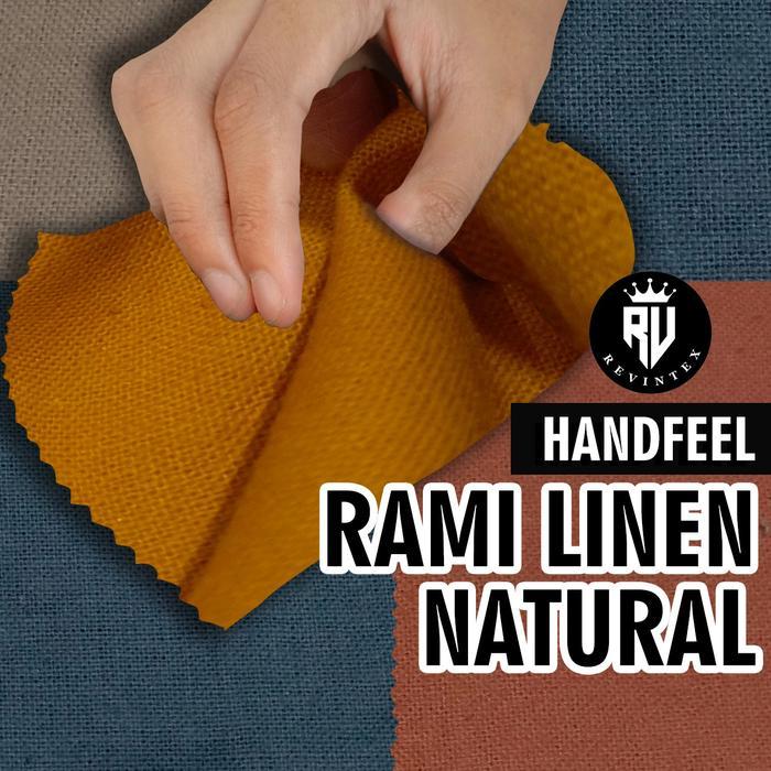 Sample Kain Rami Linen Natural Handfeel Katalog - REVINTEX BANDUNG