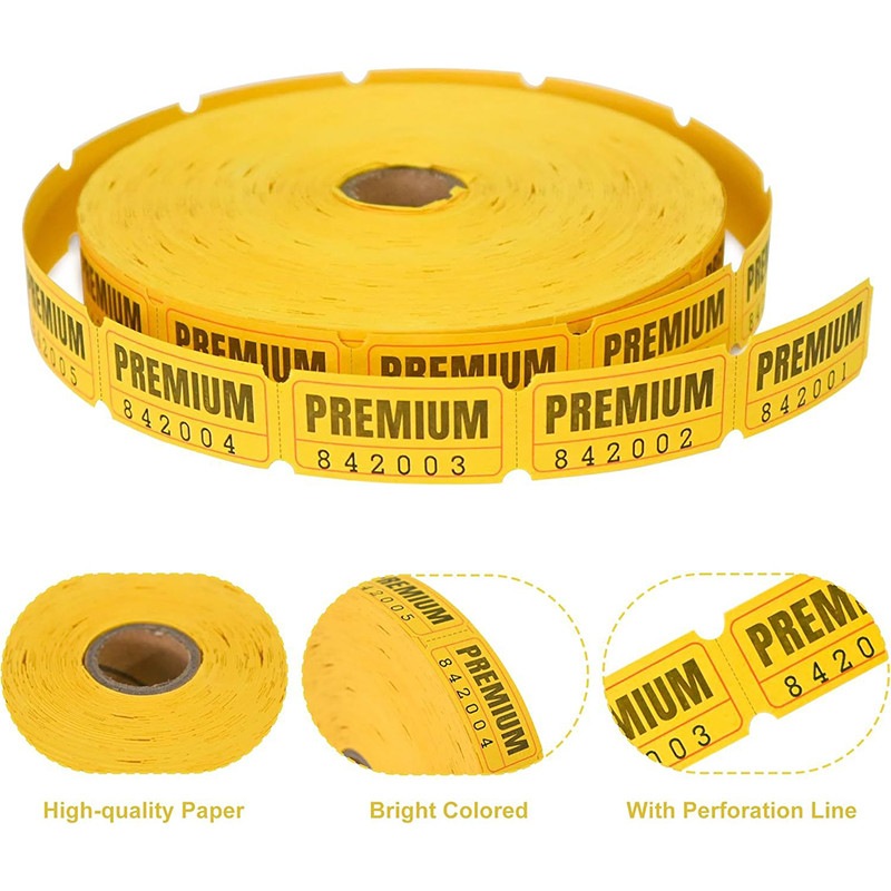 2000 Sheets/Roll Paper Raffle Tickets Events Tickets Labels Roll Universal Tickets Roll Tickets