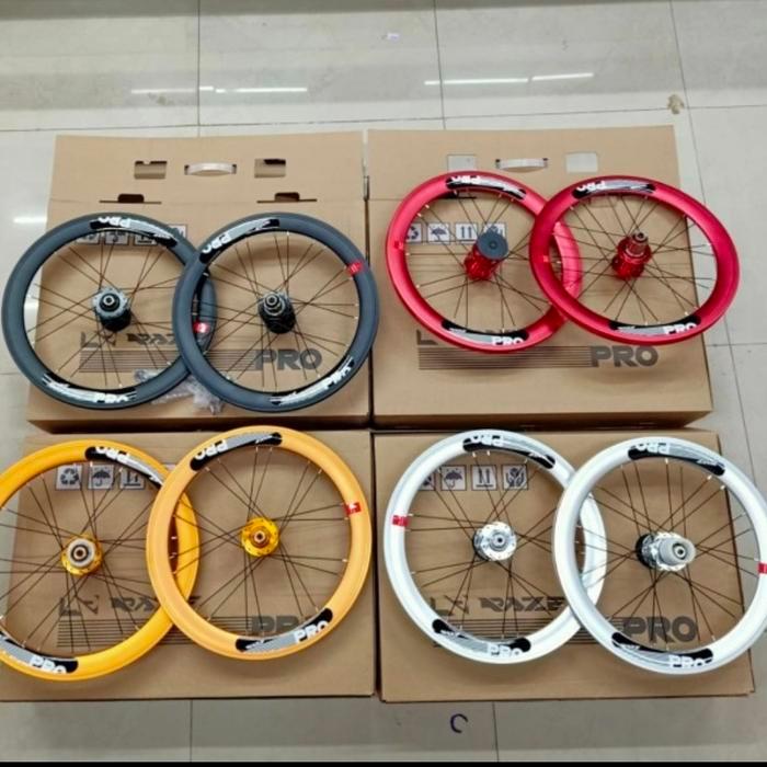 Wheelset 16 349 20 406 RAZE Alloy Disc ke Old 100/135 Hub Raze