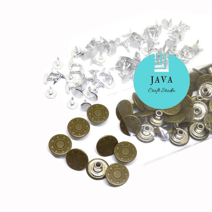 KANCING JEANS YKK LOKAL 17 MM ANTIKGOLD PER BIJI 27 BSP 2778 ATG