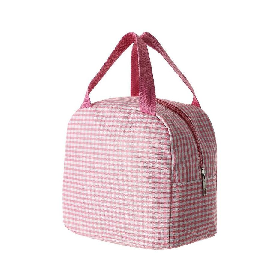 Miniso Tas Makan Siang Classic Kotak-Kotak Klasik Saku Untuk Simple Portable Tas Bekal Lunch Bag