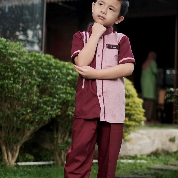 BELANJA SEKARANG El Fath Setelan Koko Anak Al Ghifari By El Fath Koko Anak Laki Laki Lengan Pendek