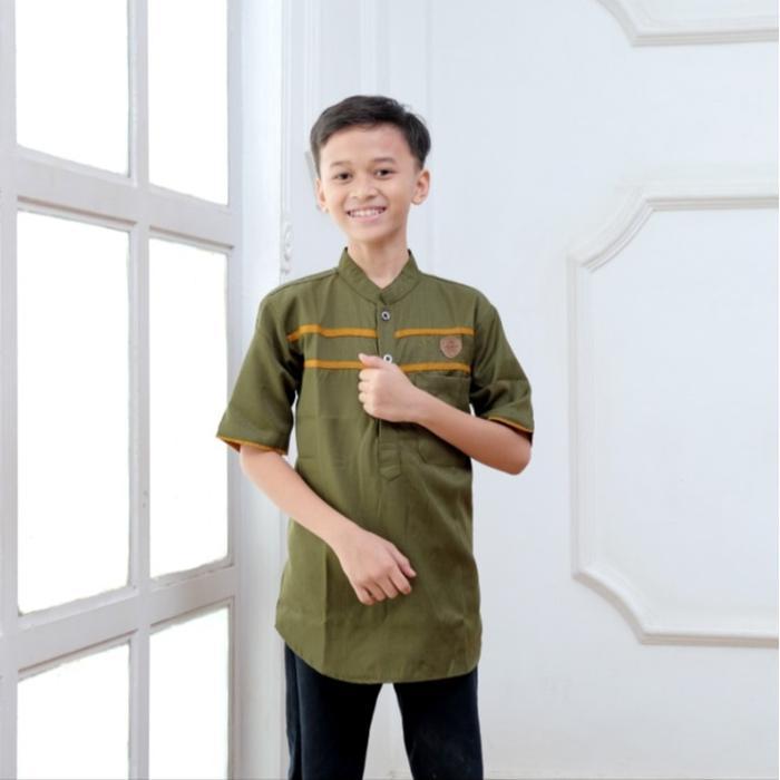 YUK CHECKOUT  Baju Koko Casual Anak Laki Laki Usia 6-15 Tahun YUK CHECKOUT 