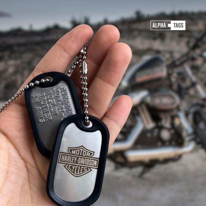 Single Plate Dog tag only satuan custom , kalung pria tentara