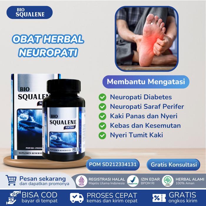 Bio Squalene Obat Neuropati Diabetik, Neuropati Saraf Perifer, Neuropati Diabetes, Nyeri Kaki, Kaki